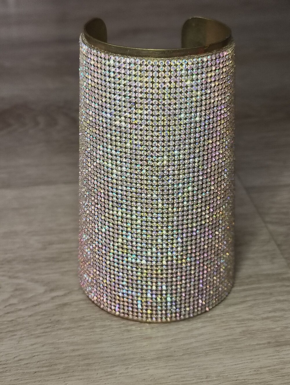 Sparkling Rhinestone Translucent Wrist Cuff